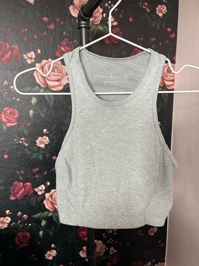 Outdoor Voices Light Gray Racerback Crop Tank
